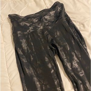 SOLD - SPANX faux leather camo leggings